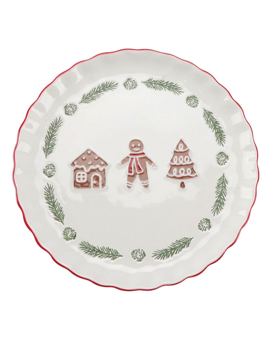 Plato ensalada navideño Cookie Gift de dolomita