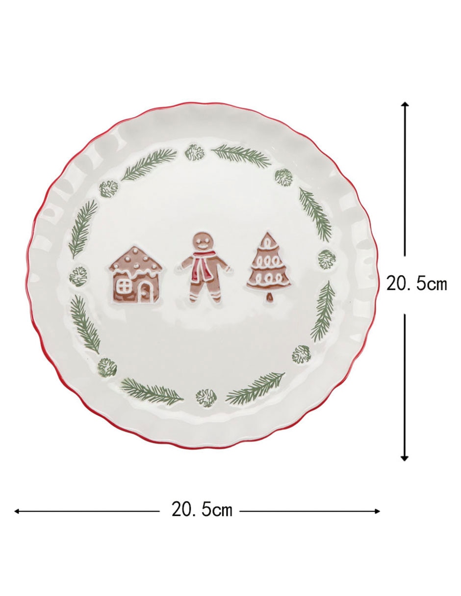 Plato ensalada navideño Cookie Gift de dolomita 5
