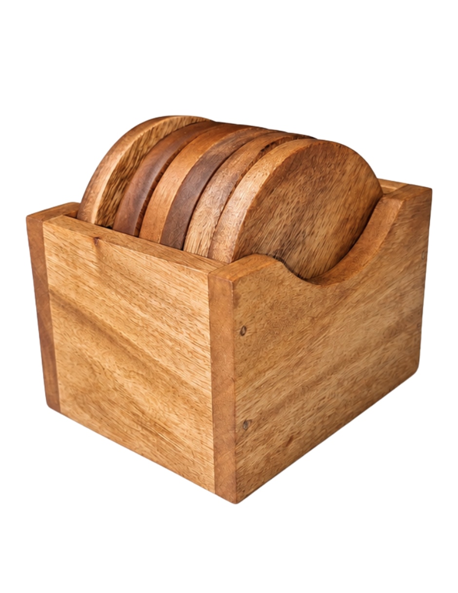 Set de portavasos Nuestra Casa de madera 6 piezas 2