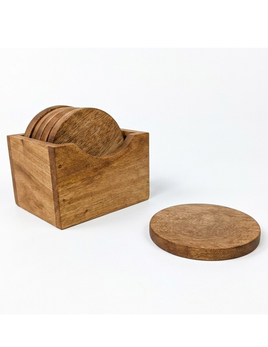 Set de portavasos Nuestra Casa de madera 6 piezas 6