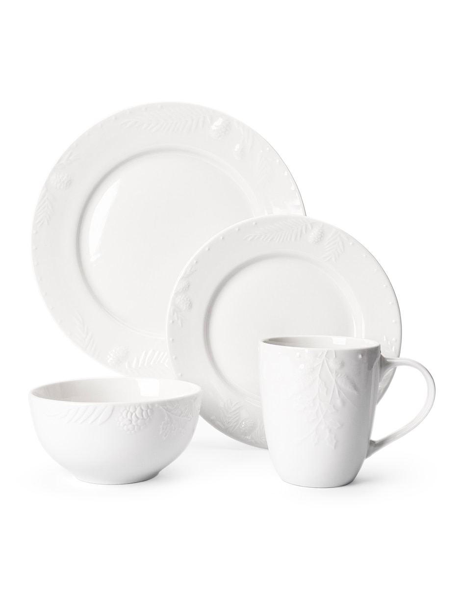 Vajilla cerrada de porcelana para 4 personas